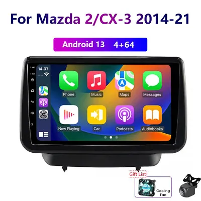 Wireless Carplay 4-64G Android 13 For Mazda 2/CX-3 2014-21 Car Stereo Radio GPS • $285.99