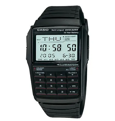 Casio DBC32-1A 25-Page Databank Watch Calculator Resin Band 10 Year Battery • $32.55