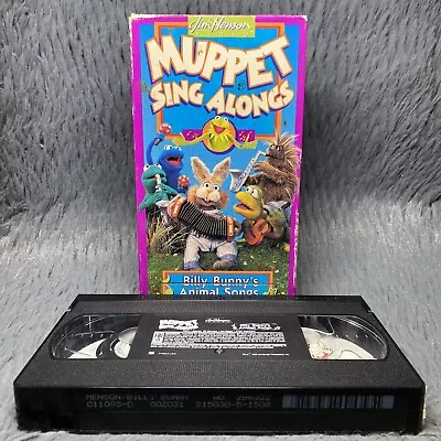Muppet Sing Alongs: Billy Bunny's Animal Songs VHS 1993 Jim Henson Kids Animated • $14.99