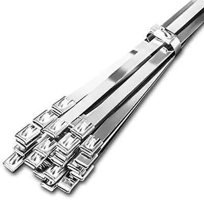 40 Metal Zip Ties Stainless Steel Zip Ties Long 10PCS Heavy Duty Self-Locking... • $18.16