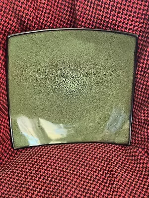 REPLACEMENT ~ Fusion Wasabi By Gabbay Square Salad Plate Green Speckled • $9.99