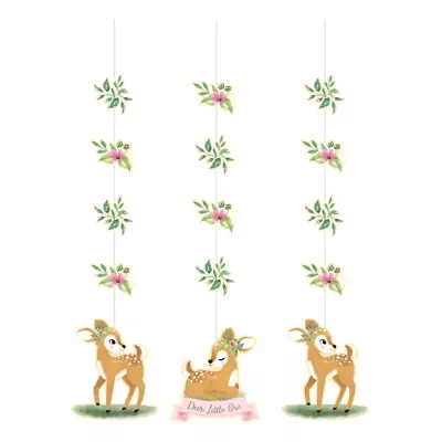 1st Birthday Deer Little One Hanging Decorations Party Supplies Decorations • $14.99