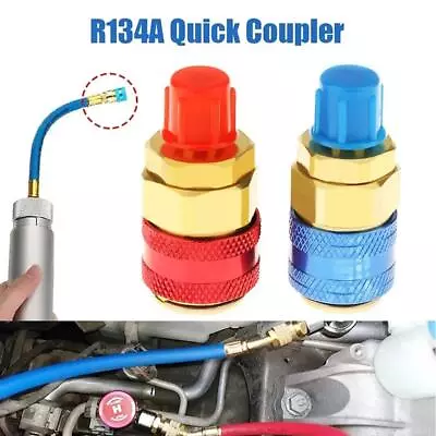 A/C R134a Quick Coupler Adapter Car High&Low Side HVAC SAE Male Flare Fitting US • $3.47