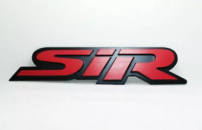 1X JDM New Metal SIR Rear Trunk Badge Emblem Skirt Sticker Black&Red • $14.50