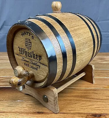 Oak Aging Whiskey Barrel Cask Awesome Bar Decor All Parts Intact Holds & Pours! • $50