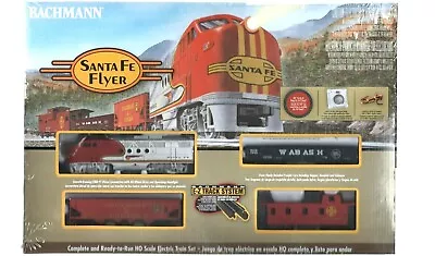 HO Scale Bachmann 647 Santa Fe Flyer Train Set With Steel E-Z Track • $148