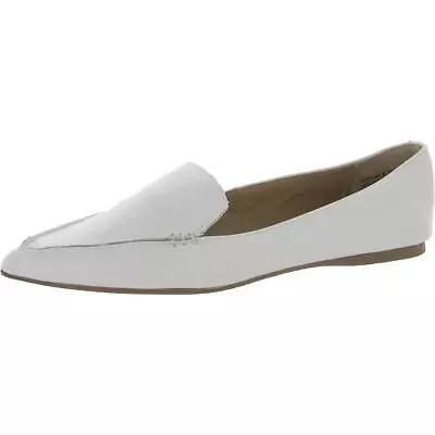 Steve Madden Womens Feather White Flat Loafers Shoes 8.5 Medium (BM) BHFO 7193 • $13.99