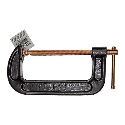 NEW 2  3  4  5  6  Inch C-Clamp W/ Iron Body & Copper Plated Steel Screw G-Clamp • $17.75