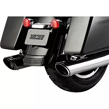 Vance & Hines 16672 Chrome 4  Round Twin Slash Slip-On Mufflers 17-23 Touring • $499.99