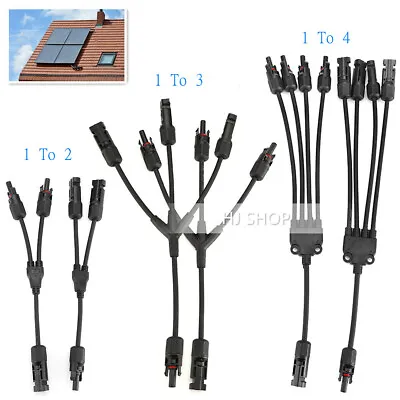 Solar Panel Y Branch Cable Connection Waterproof Adapter Connector Extension • $6.99