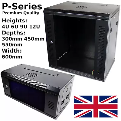 19  4U 6U 9U 12U Data Cabinet Wall Mounted Network Comms Patching Rack 600mm (W) • £74.44