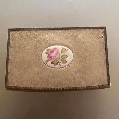 £20 • Buy Vintage 50’s Petrona Wooden Music Jewellery Box Petit Point Embroidered Brahms
