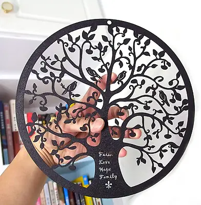 11-Inch Metal Tree Of Life Family Tree With Birds On Branch Wall Hanging Art  • $20.85