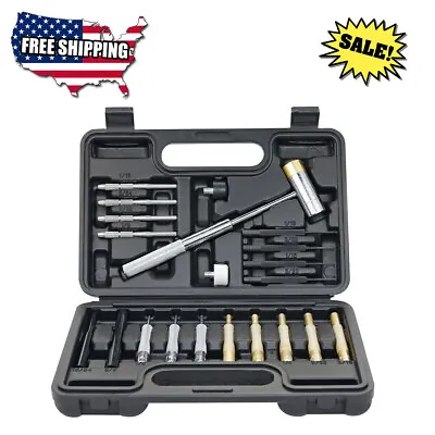 $21.58 • Buy 21pc/set Hammer & Punch Brass Steel Plastic Punches Gunsmithing Maintenance