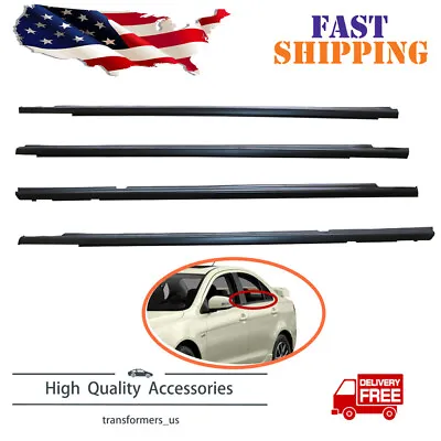 4X Front & Rear Door Belt Moldings Kit For Mitsubishi Lancer DE Sedan 2.0L 2016 • $63.79