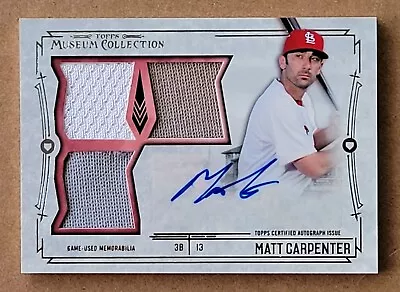 2015 Topps Museum Collection Matt Carpenter TRIPLE 3-COLOR GU JERSEY AUTO /199 • $16.99