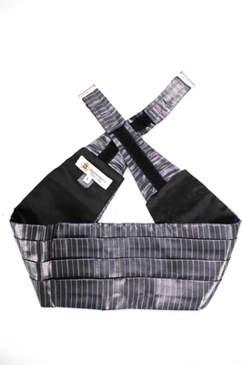 $19.99 • Buy Domenico Vacca Mens Metallic Striped Adjustable Cummerbund Gray Size L LL19LL