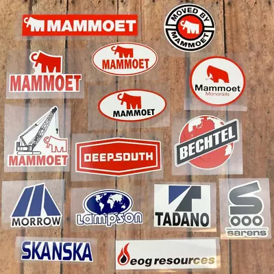 Stickers MAMMOET Bechtel Tadano Morrow Sarens Steam Fitter Painters Glazers • $24.95