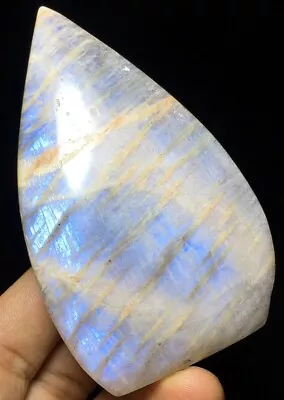 155G  Rare Color White Moonstone Quartz Crystal Healing Reiki Stone B638 • $0.01