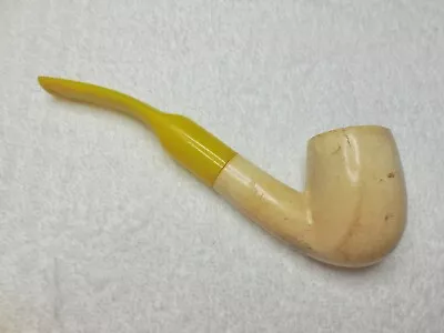 Block Meerschaum 1/2 Bent Billiard Style Pipe • $46