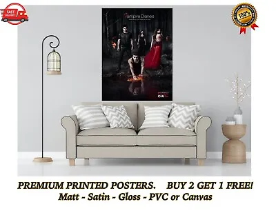 The Vampire Diaries TV Cast Large Poster Art Print Gift A0 A1 A2 A3 A4 Maxi • £25.20