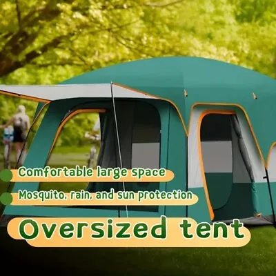 Tent For 3-12 People - Two Bedroom One Living Room Tent With Storage Pockets  • $1340