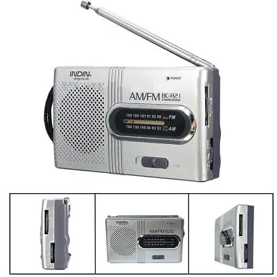 £5.99 • Buy AM/FM Mini Portable Telescopic Antenna Radio Pocket World Receiver Speaker ZC