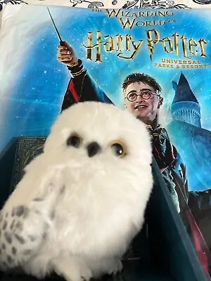 Universal Studios Harry Potter Snowy Owl Shoulder Plush Sound Movement LOW PRICE • $87.99