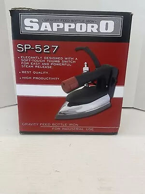 SAPPORO SP-527 GRAVITY FEED STEAM IRON AND WATER BOTTLE. New In Box. • $55.75