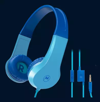 Motorola Moto JR200 Kids Headphones With Microphone Wired Foldable Design New • $35.95