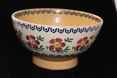 Nicholas Mosse Pottery Ireland  6.  Red Flower Footed Bowl • $59.99