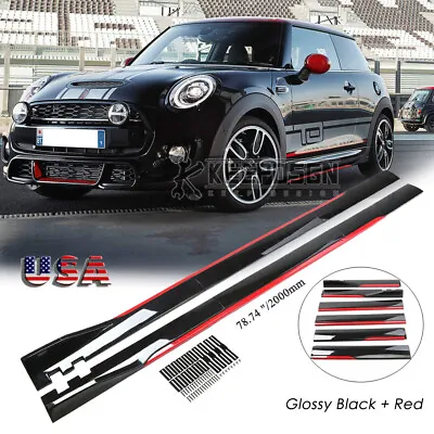 RD Side Skirts Splitter Extension Rocker Panel For Mini Cooper R53 R56 F56 S Jcw • $85.82