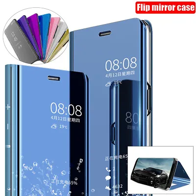 Samsung A20 30 50 70 90 Note 10 + Plus 5G 9 Mirror Clear Galaxy Flip Case  Cover • $14.98