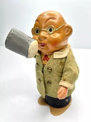 Vintage German Paper Mache Toy Man Drinking Beer With Stein 6  - Original • $95