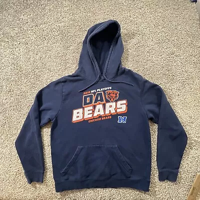 Chicago Bears Sweater Adult Medium Blue NFL Pullover Hoodie Mens • $24.42