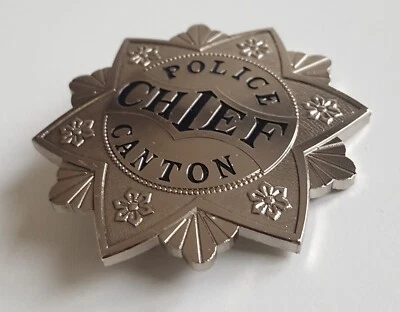 £22.79 • Buy Obsolete Historical Police Usa Badge ... Chief CANTON / ILLINOIS  Full Size