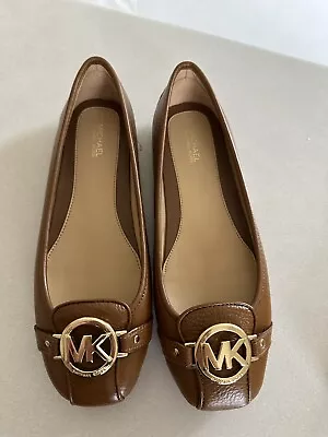 * Michael Kors Ballet Flats Brown Leather Size 8M In The Box They Are Not Worn • $85