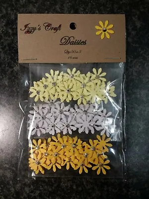 90 PAPER DAISY FLOWER CARD MAKING #105CRAFT EMBELLISHMENTS Joba Lot Confetti • £1.89