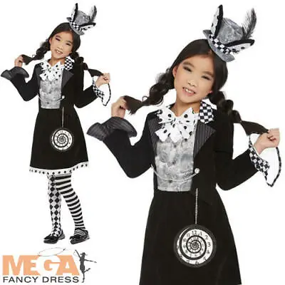 Mad Hatter Girls Fancy Dress Wonderland Fairy Tale Book World Day Kids Costume  • £9.99