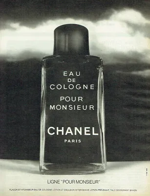 1972 Chanel Eau De Cologne Advertising 1120 For Mr. • £3.10