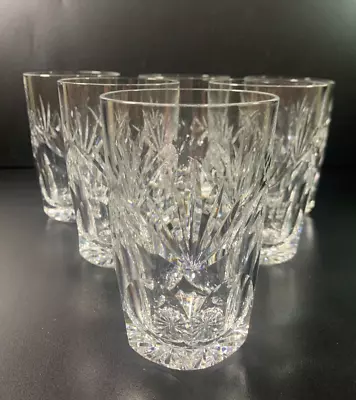 Waterford Ashling - Set Of Six 10oz Crystal Flat Tumblers 4 5/8  • $236