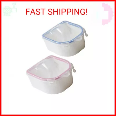 Nail Soaking Bowl For Manicure And Acrylic Gel Polish Remover (Blue Pink 2 Pac • $11.80