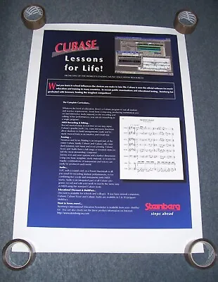 Music Production Steinberg Cubase Lessons For Life Poster 84cm Long X 60cm Wide • £8.99