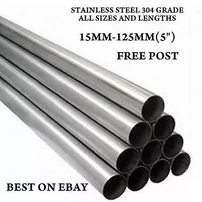 1.5mm Wall Various Lengths And Sizes Stainless Steel Tubes Pipes Section Exhaust • £12.99