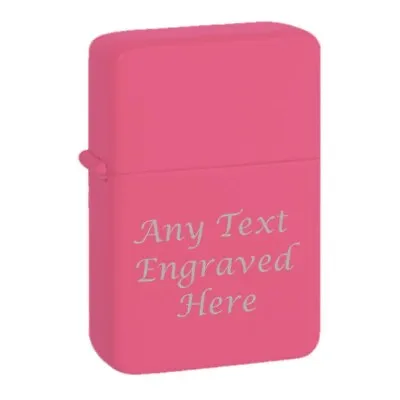 £4.99 • Buy Pink Personalised Star Engraved Lighter In Gift Tin