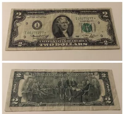 Vintage Rare $2 Minneapolis I 1976 Star Two Dollar Bill Green Seal Dollars Frn • $40.98