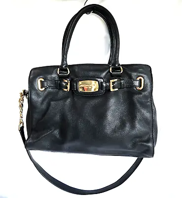 Michael Kors Hamilton AV-1304 Women Purse Handbag Shoulder Bag Black • $40