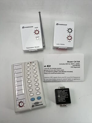 $22.49 • Buy X10 Powerhouse Firecracker Wireless Computer Interface Kit CK18A Lamp Module SET