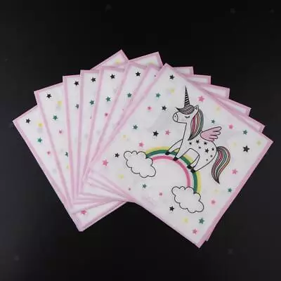 12 Pieces Magical Unicorn Paper Napkin Birthday Serviette Party Supplier • £4.42