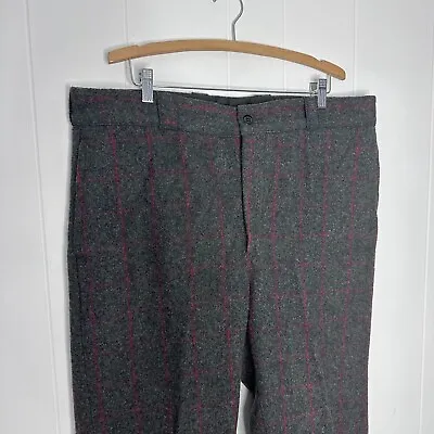 Vintage Johnson Woolen Mills - Mens 40x30 - Adirondack Malone Plaid Wool Pants • $99.99
